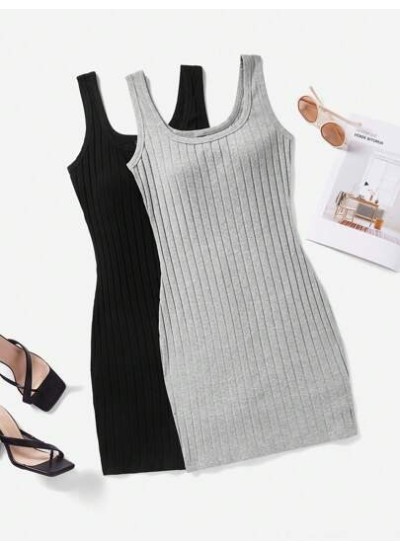 EZwear Knitted Monochrome Women.s Dress - Choose Your Size