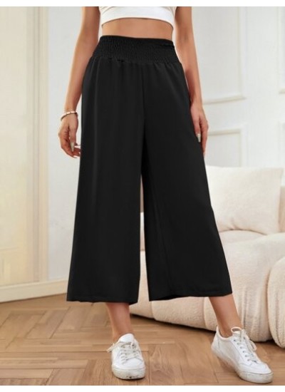 LUNE Shirred Waist Wide Leg Pants - Choose Your Size