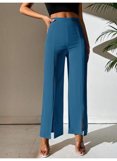 PETITE Split Hem Straight Leg Dress Pants - Choose Your Size