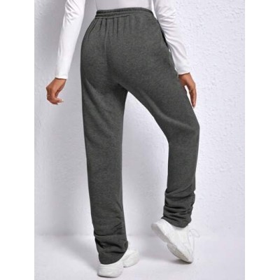 EZwear Letter Printed Fleece Sweatpants - Choose Your Size