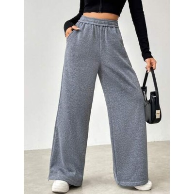 EZwear Solid Color Elastic Waist Jogger Pants With Elastic Cuffs - Choose Your