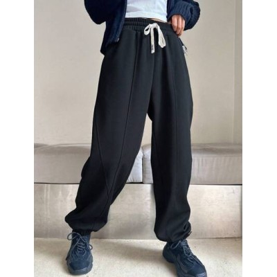 Black Straight-leg Sweatpants With Drawstring - Choose Your Size