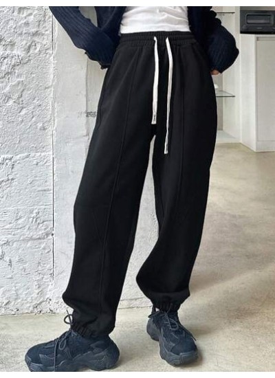 Black Straight-leg Sweatpants With Drawstring - Choose Your Size