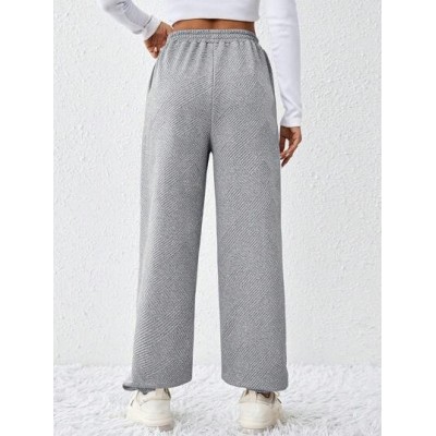 Essnce Women.s Solid Color Elastic Waist Cuffed Jogger Pants - Choose Your Size