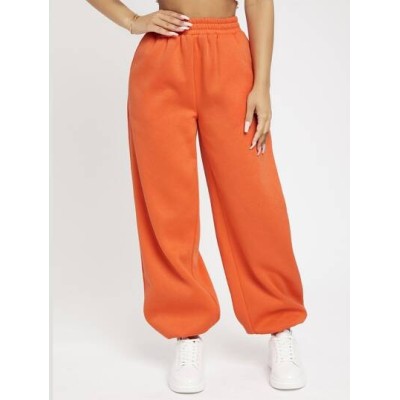 PETITE Neon Orange Elastic Waist Joggers - Choose Your Size