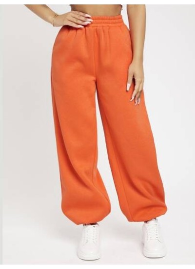 PETITE Neon Orange Elastic Waist Joggers - Choose Your Size