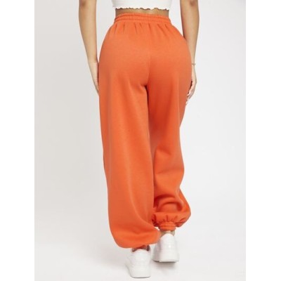 PETITE Neon Orange Elastic Waist Joggers - Choose Your Size