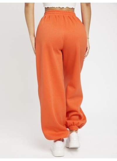 PETITE Neon Orange Elastic Waist Joggers - Choose Your Size