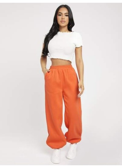 PETITE Neon Orange Elastic Waist Joggers - Choose Your Size