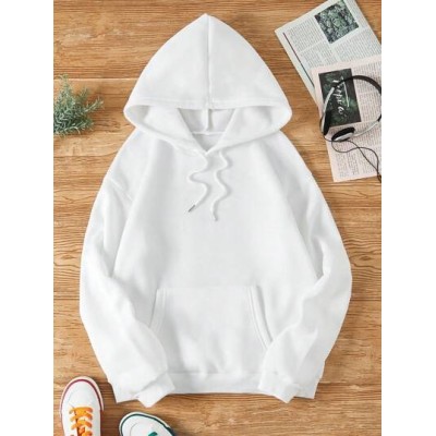 EZwear Solid Kangaroo Pocket Drawstring Thermal Lined Hoodie - Choose Your Size