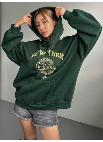 Women.s Letter Print Drawstring Hoodie Sweatshirt - Choose Your Size