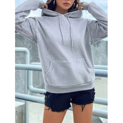 EZwear Kangaroo Pocket Drop Shoulder Drawstring Hoodie - Choose Your Size