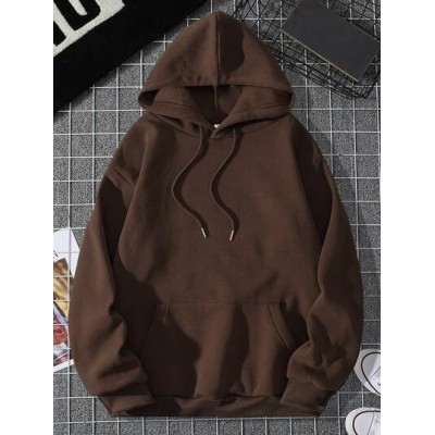 EZwear Solid Drawstring Thermal Lined Hoodie - Choose Your Size