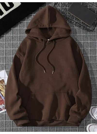 EZwear Solid Drawstring Thermal Lined Hoodie - Choose Your Size