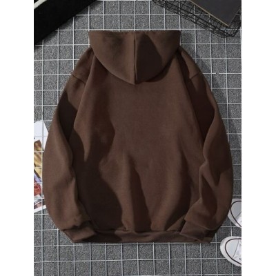 EZwear Solid Drawstring Thermal Lined Hoodie - Choose Your Size