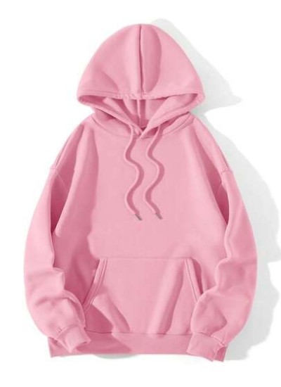 EZwear Solid Kangaroo Pocket Drawstring Thermal Lined Hoodie - Choose Your Size