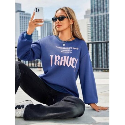 Coolane Slogan Printed Drop Shoulder Sweatshirt - Choose Your Size