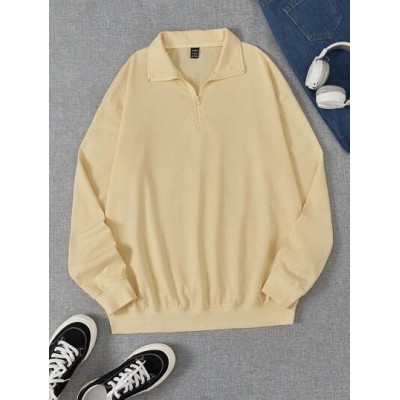 EZwear Solid Drop Shoulder Sweatshirt - Choose Your Size