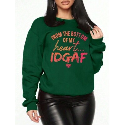 Essnce Slogan Print Round Neck Sweatshirt - Choose Your Size