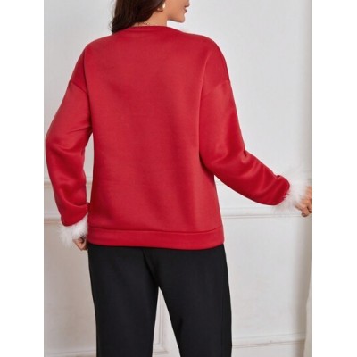 Clasi Furry Patchwork Drop Shoulder Sweatshirt - Choose Your Size