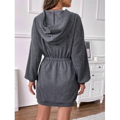 Essnce Kangaroo Pocket Drop Shoulder Hoodie Dress - Choose Your Size