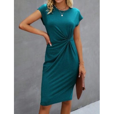 LUNE Twist Front Batwing Sleeve Dress - Choose Your Size