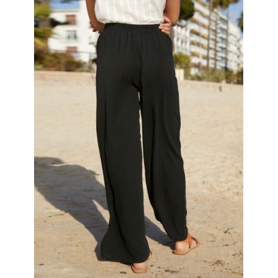 Frenchy Knot Waist Palazzo Pants - Choose Your Size