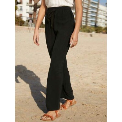 Frenchy Knot Waist Palazzo Pants - Choose Your Size