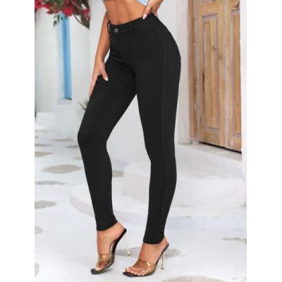 Tall Button Front Skinny Pants - Choose Your Size