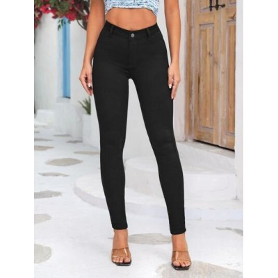 Tall Button Front Skinny Pants - Choose Your Size