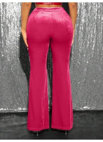 SXY High Waist Velvet Trousers - Choose Your Size