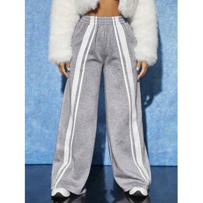 PETITE Contrast Colorblock Wide Leg Sweatpants - Choose Your Size