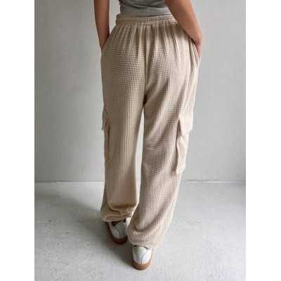 Flap Pocket Side Drawstring Waist Sweatpants - Choose Your Size