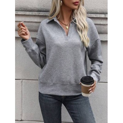 EZwear Solid Drop Shoulder Sweatshirt - Choose Your Size