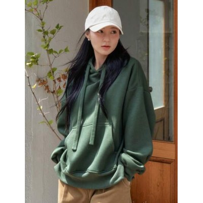 Dazy-Less Kangaroo Pocket Drop Shoulder Drawstring Hoodie - Choose Your Size