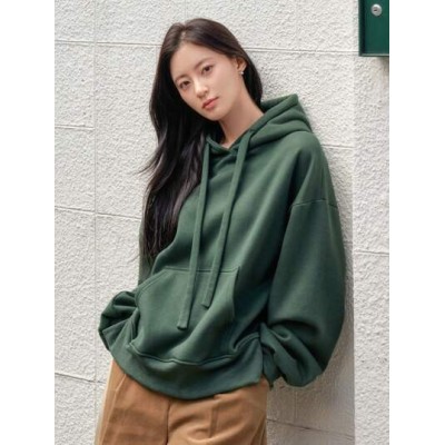 Dazy-Less Kangaroo Pocket Drop Shoulder Drawstring Hoodie - Choose Your Size