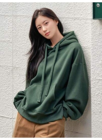 Dazy-Less Kangaroo Pocket Drop Shoulder Drawstring Hoodie - Choose Your Size