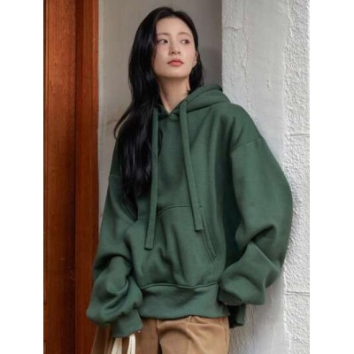 Dazy-Less Kangaroo Pocket Drop Shoulder Drawstring Hoodie - Choose Your Size