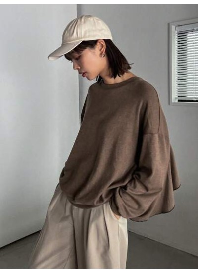 Ruffle Trim Drop Shoulder Sweatshirt - Choose Your Size