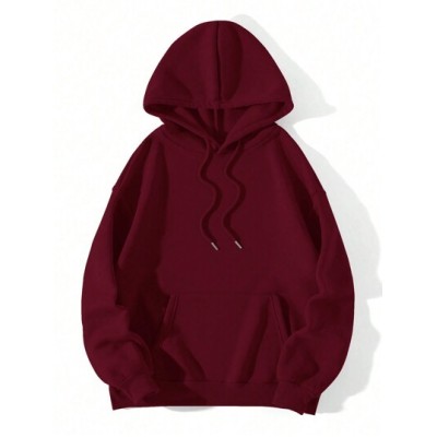 EZwear Solid Color Long Hooded Casual Sweatshirt - Choose Your Size