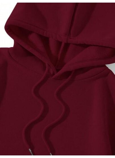 EZwear Solid Color Long Hooded Casual Sweatshirt - Choose Your Size