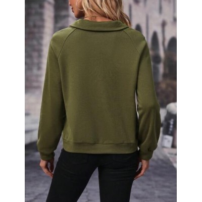 LUNE Half Zip Raglan Sleeve Kangaroo Pocket Sweatshirt - Choose Your Size