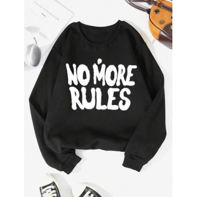 EZwear Slogan Graphic Thermal Lined Sweatshirt - Choose Your Size