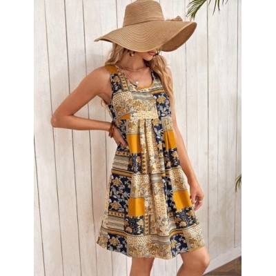 Patchwork Print Smock Dress - Choose Your Size