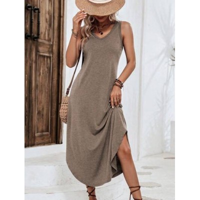 LUNE Solid Tank Dress - Choose Your Size