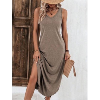 LUNE Solid Tank Dress - Choose Your Size