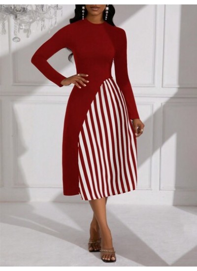 Lady Women.s Striped & Printed A-Line Dress - Choose Your Size