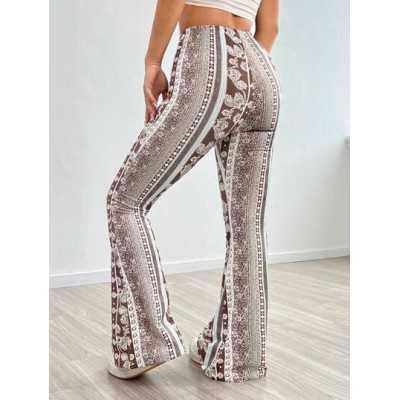 PETITE Allover Print Flare Leg Pants - Choose Your Size