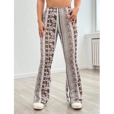 PETITE Allover Print Flare Leg Pants - Choose Your Size