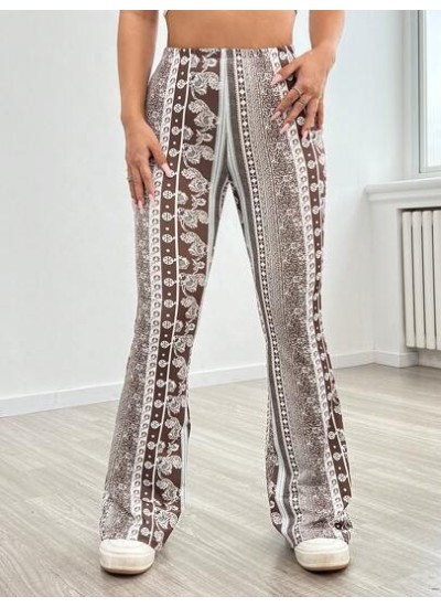 PETITE Allover Print Flare Leg Pants - Choose Your Size